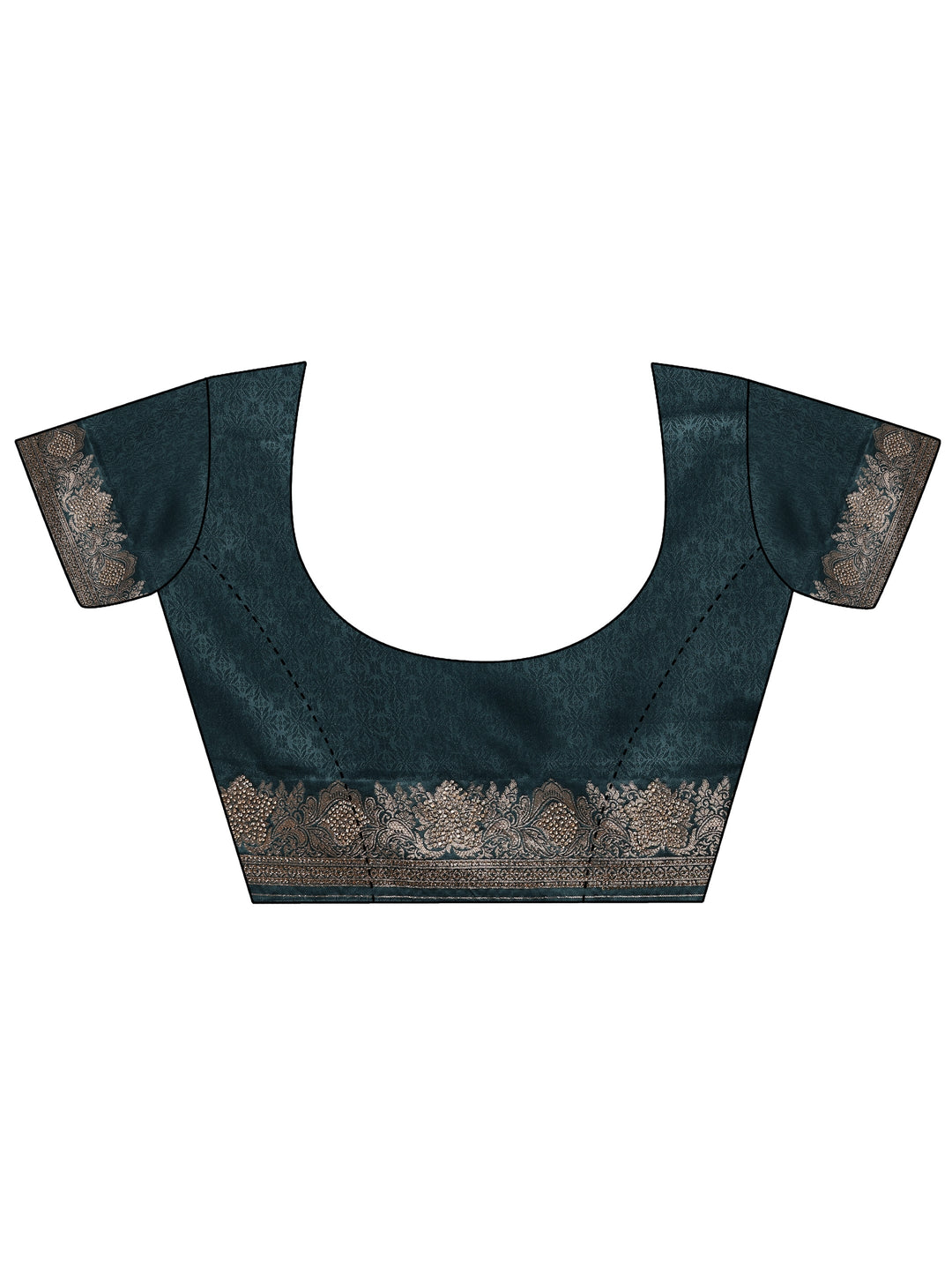 Blue Woven Design Banarasi Silk Blend Saree With Unstitched Blouse Piece