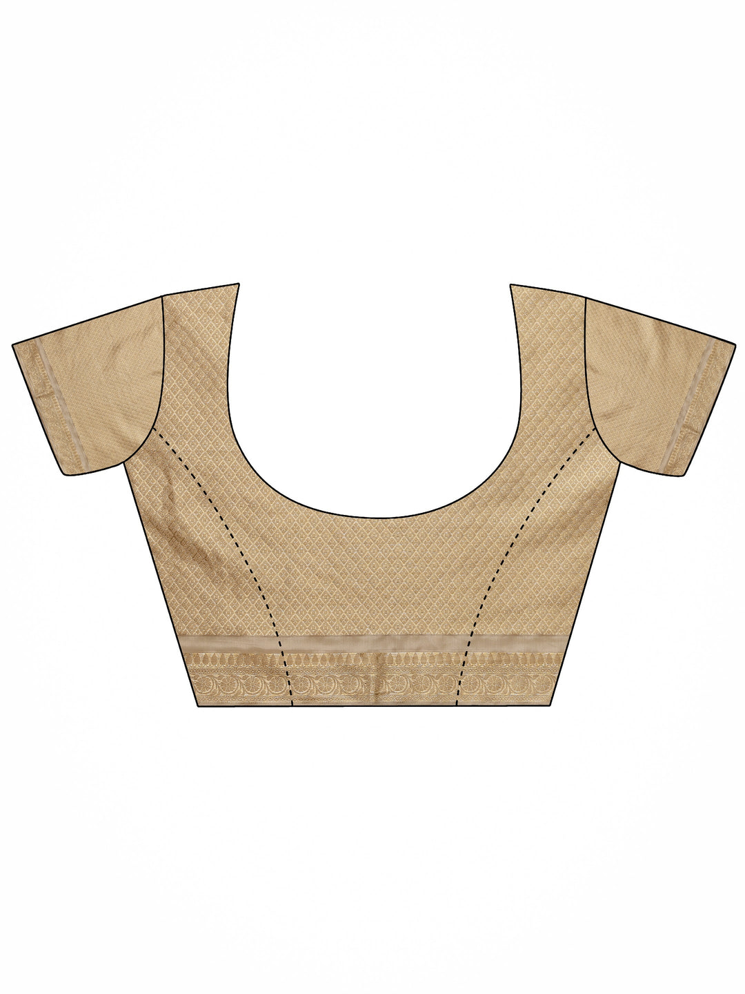 Gold Woven Design Banarasi Silk Blend Saree With Unstitched Blouse Piece