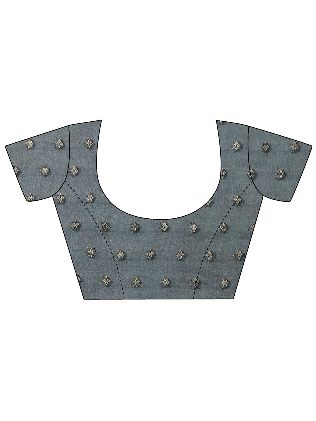 Teal Woven Design Organza Saree With Unstitched Blouse Piece