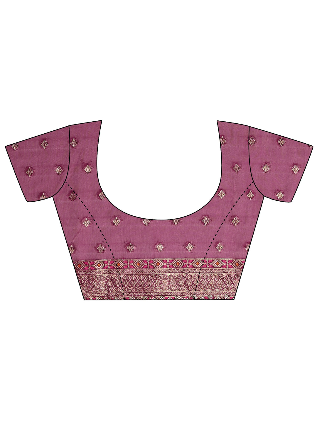 Wine Embellished Banarasi Organza Saree With Unstitched Blouse Piece