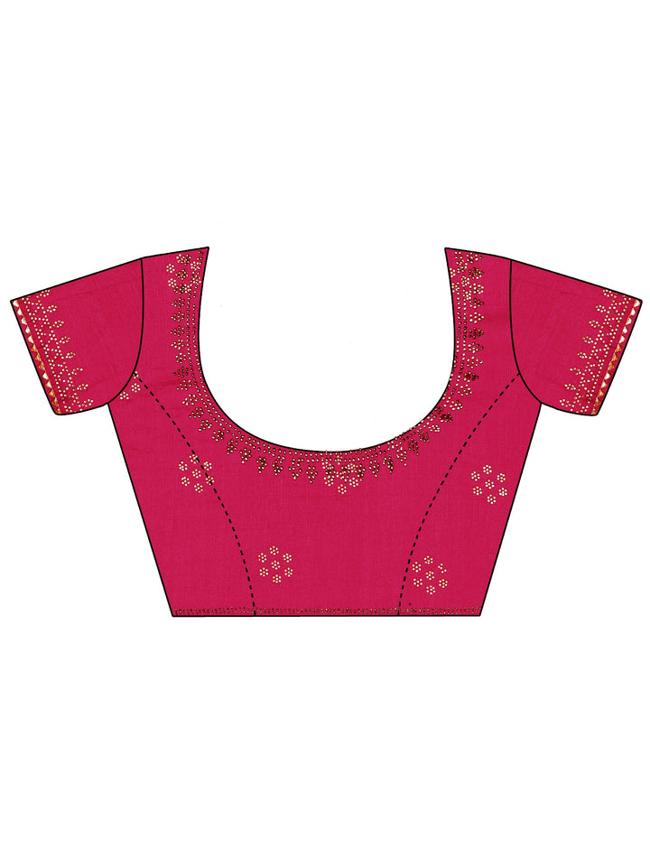 White Embroidered Chinon Saree With Unstitched Blouse Piece