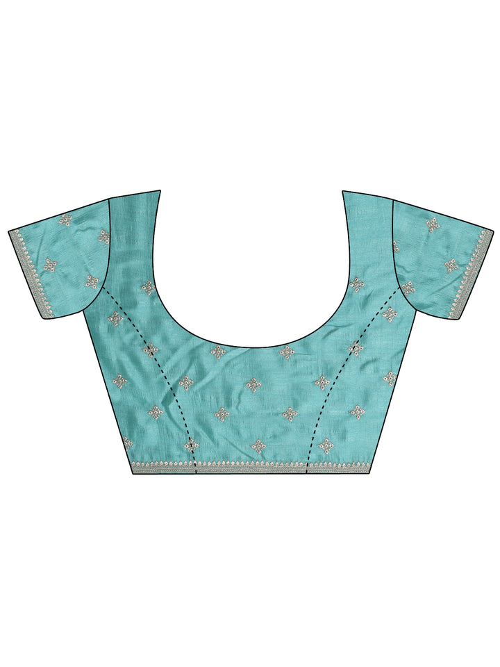 Purple Embellished Silk blend Saree With Unstitched Blouse Piece