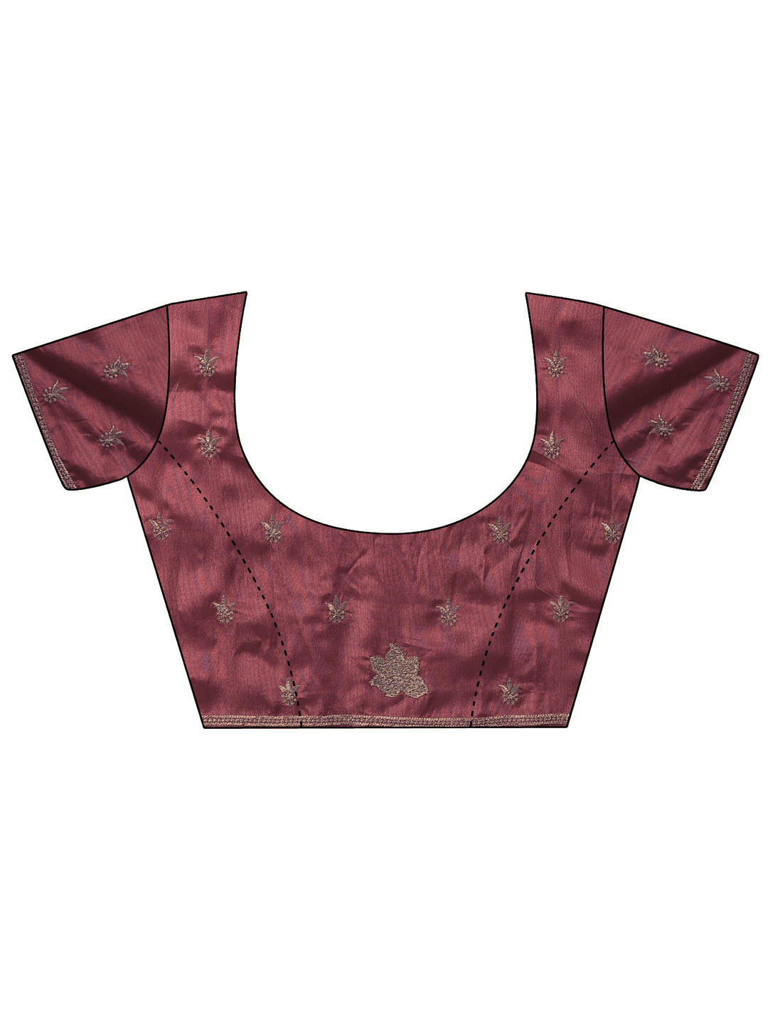 Pink Embroidered Silk Blend Saree With Unstitched Blouse Piece