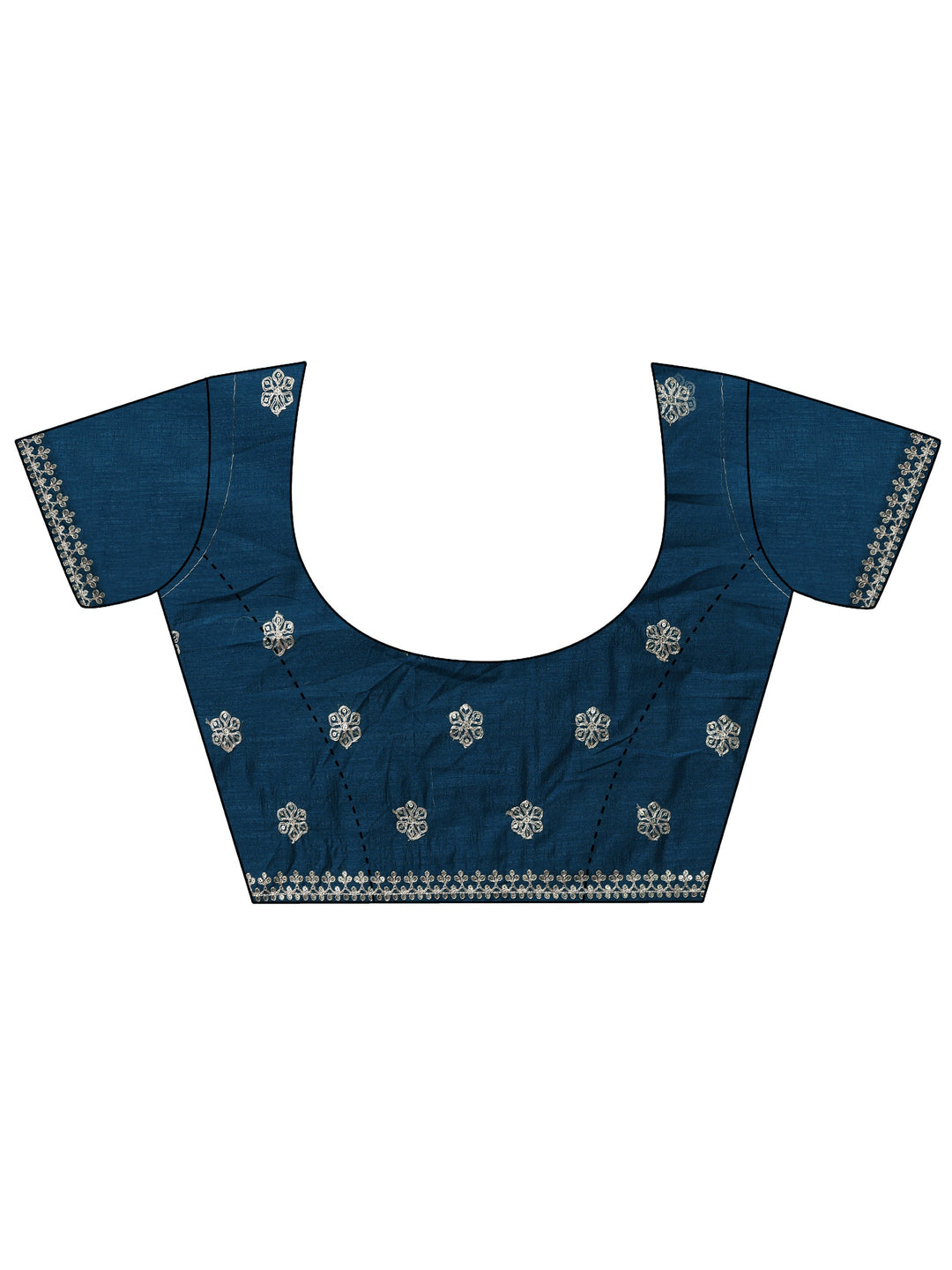 Blue Bandhani  Printed Silk Blend Saree With Unstitched Blouse Piece