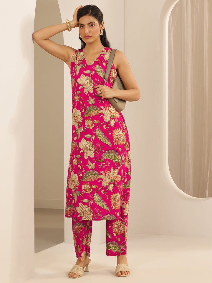 Pink Printed Rayon Co-Ord Sets