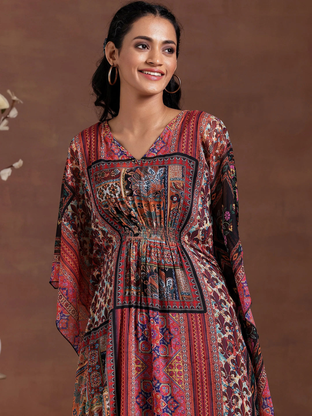 Multicoloured Printed Chiffon 3 Piece Co-Ords
