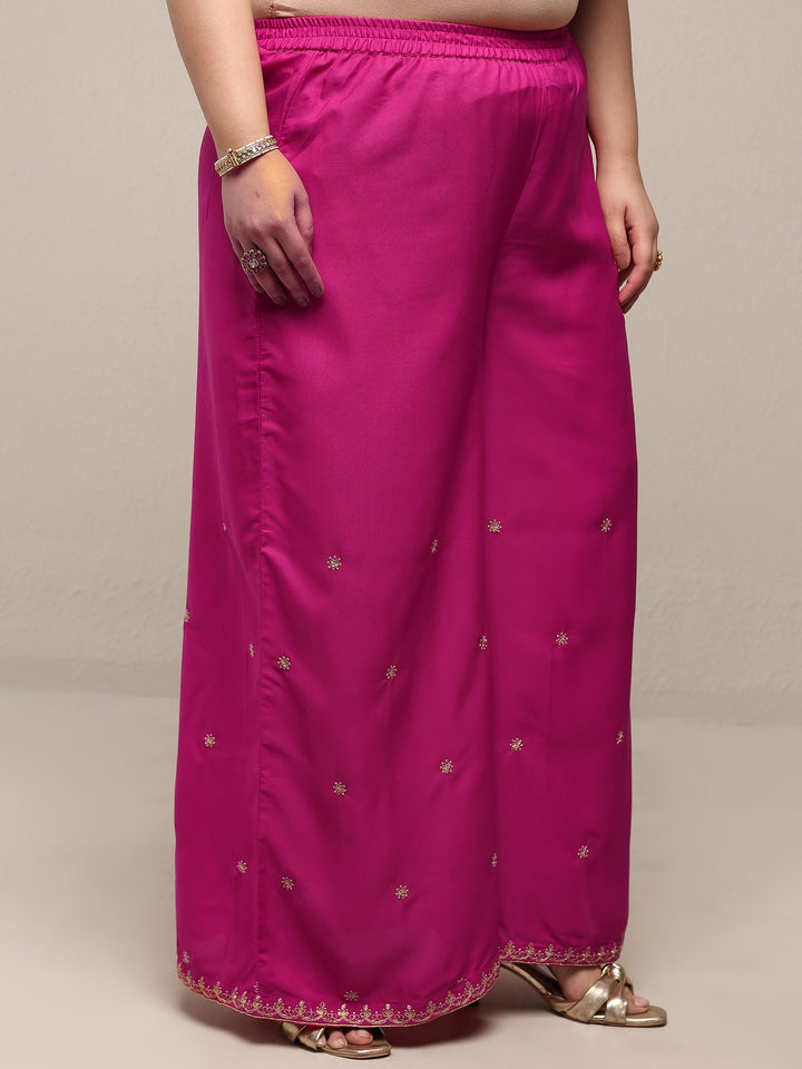 Plus Size Pink Bandhani Printed Chinon Straight Suit Set With Dupatta