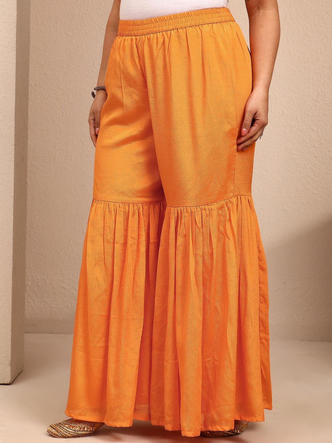 Plus Size Mustard Bandhani Bandhani Print Plus Size Clothing Chinon Straight Suit Set With Dupatta