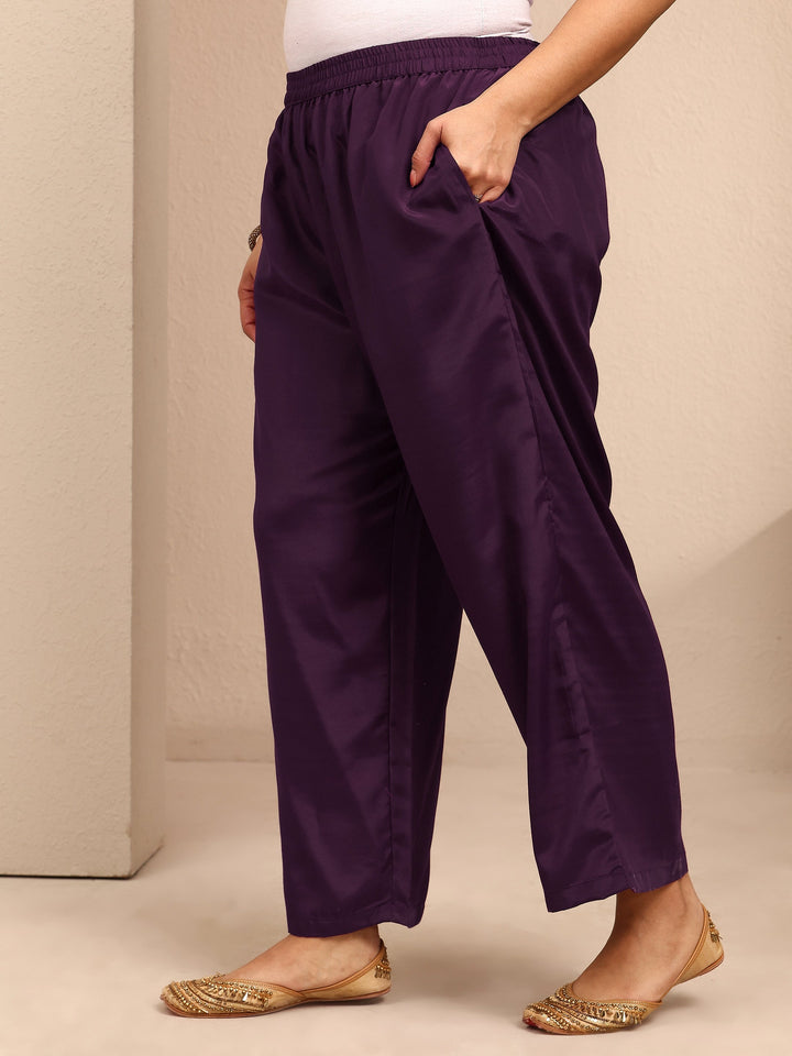 Plus Size Burgundy Embroidered Plus Size Clothing Silk Blend Straight Suit Set With Dupatta