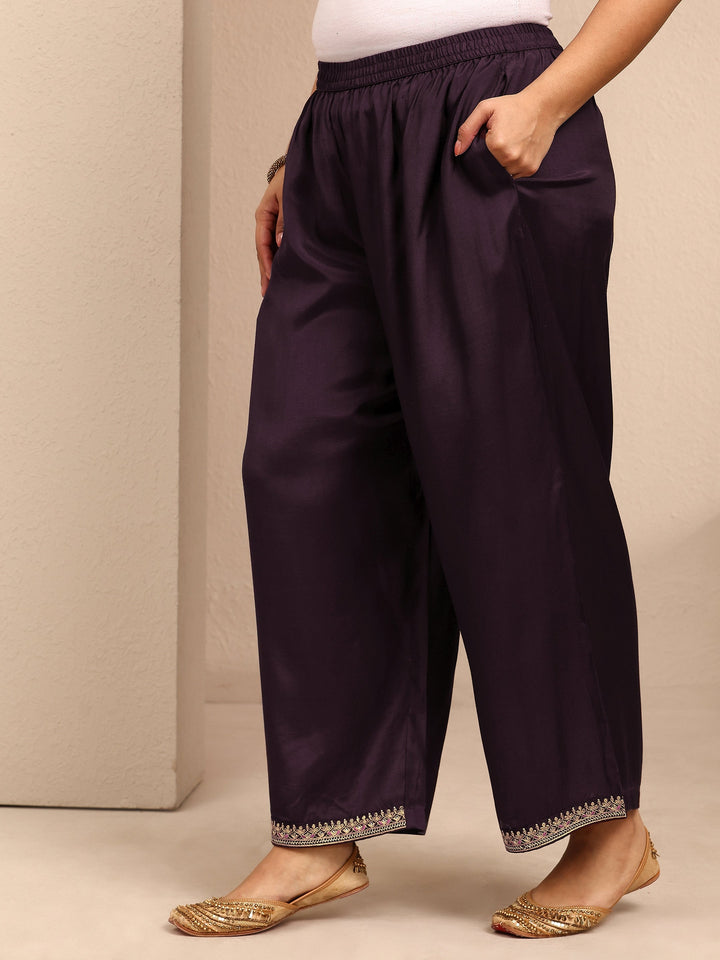 Plus Size Burgundy Embroidered Plus Size Clothing Organza Straight Suit Set With Dupatta