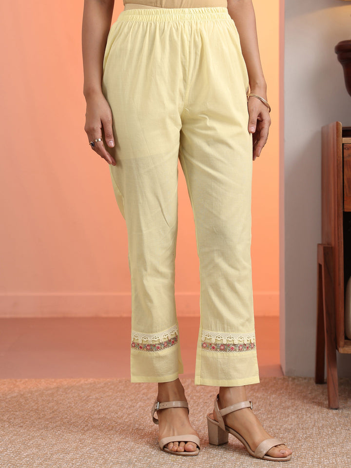Off White Embroidered Cotton Straight Suit Set With Dupatta