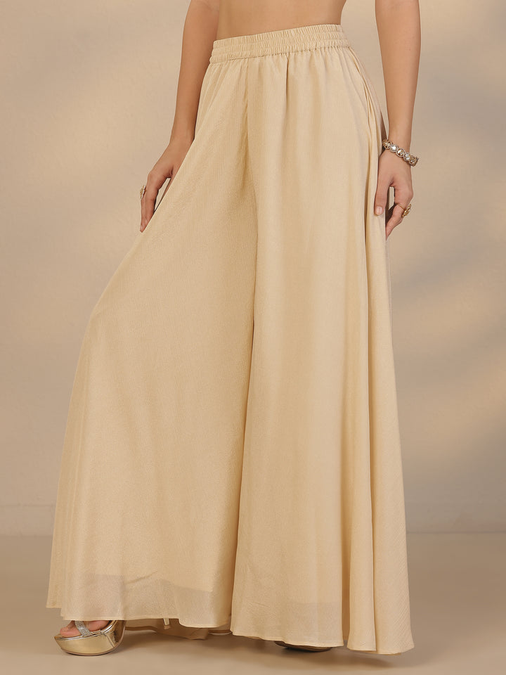 Libas Art Gold Embroidered Silk Blend Straight Suit Set With Dupatta