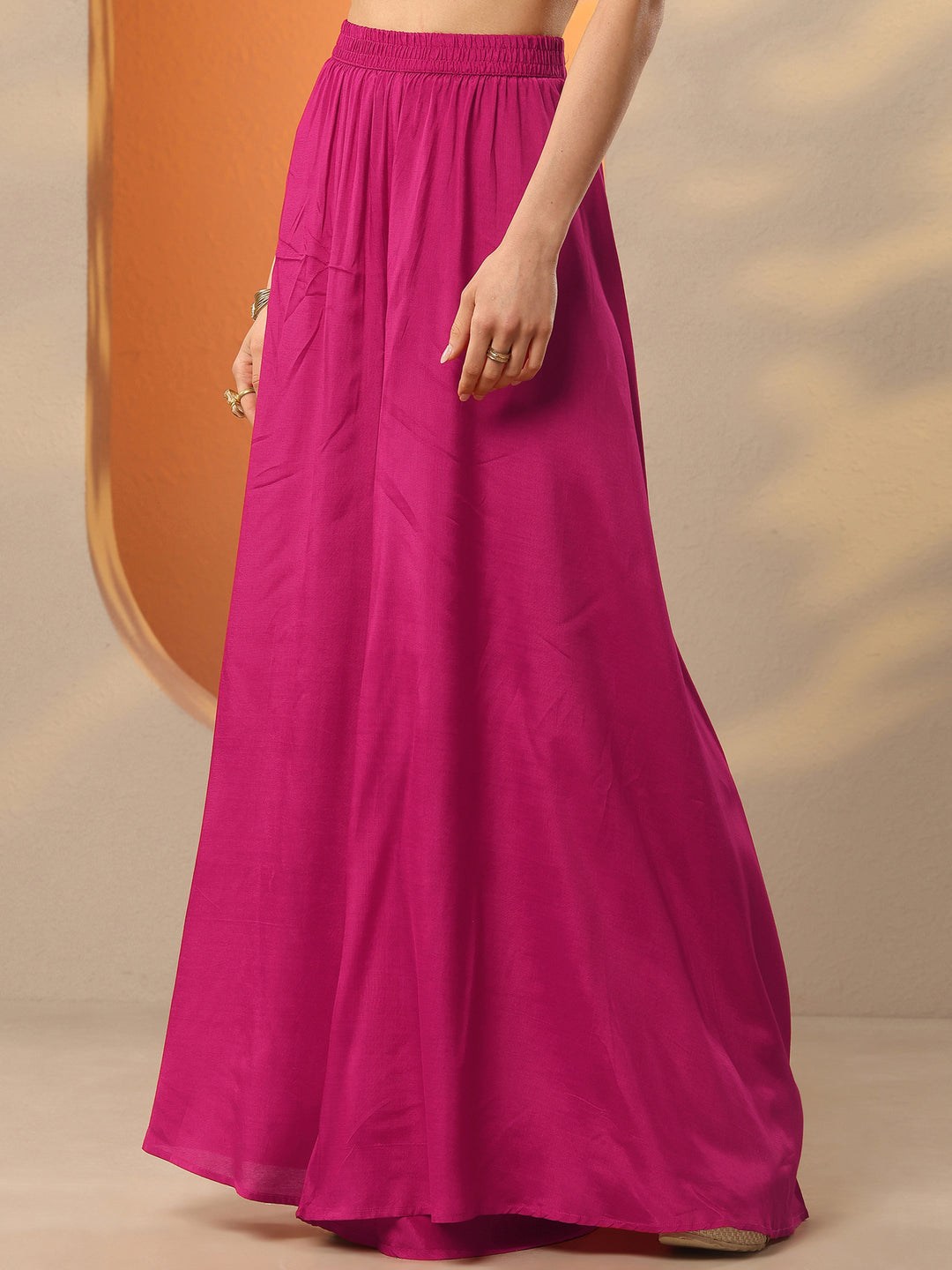 Libas Art Pink Bandhani Printed A-Line Kurta Set