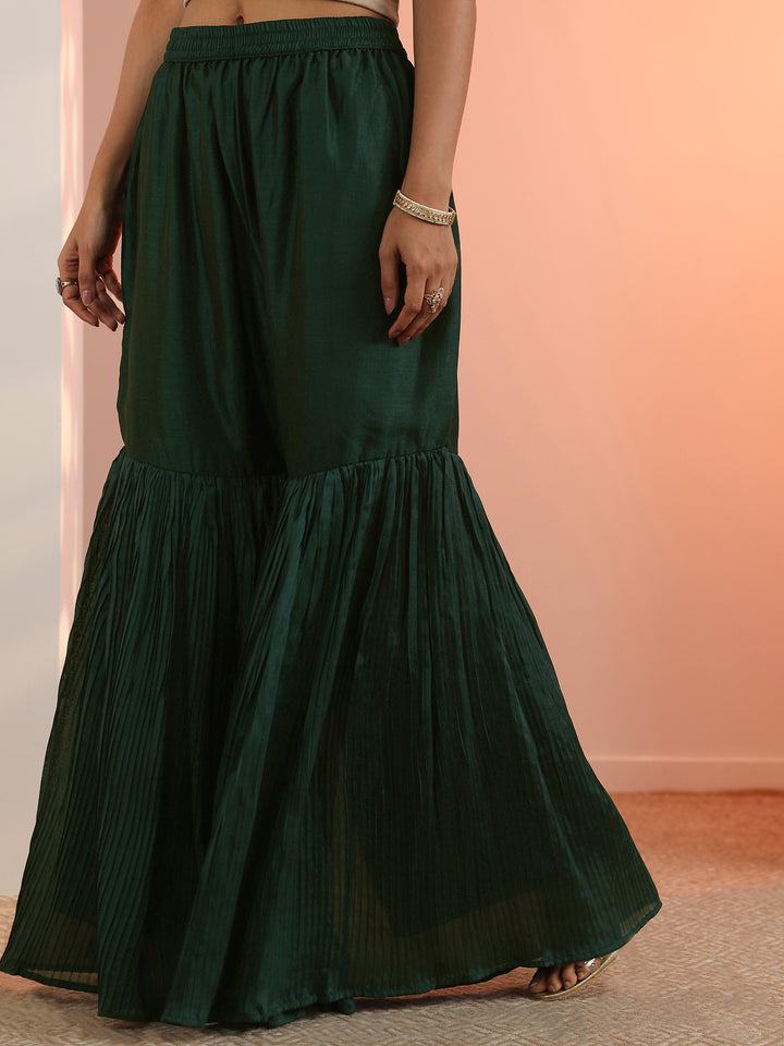 Green Embroidered Chinon Straight Suit Set With Dupatta