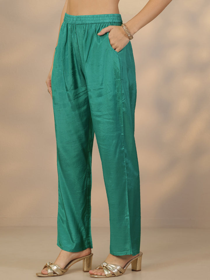 Blue Printed Crepe Straight Suit Set With Dupatta