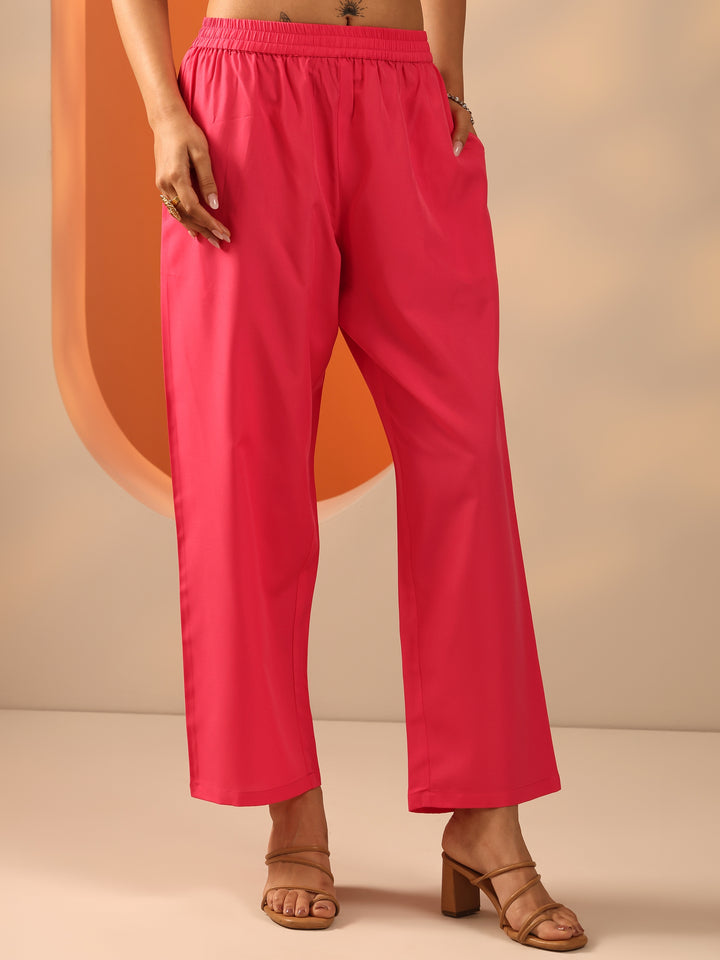 Orange Printed Chinon Straight Suit Set With Dupatta