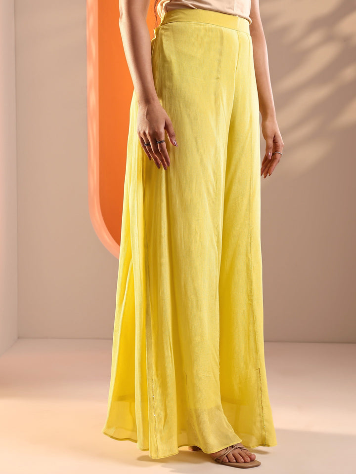 Yellow Embroidered Chinon Straight Suit Set With Dupatta