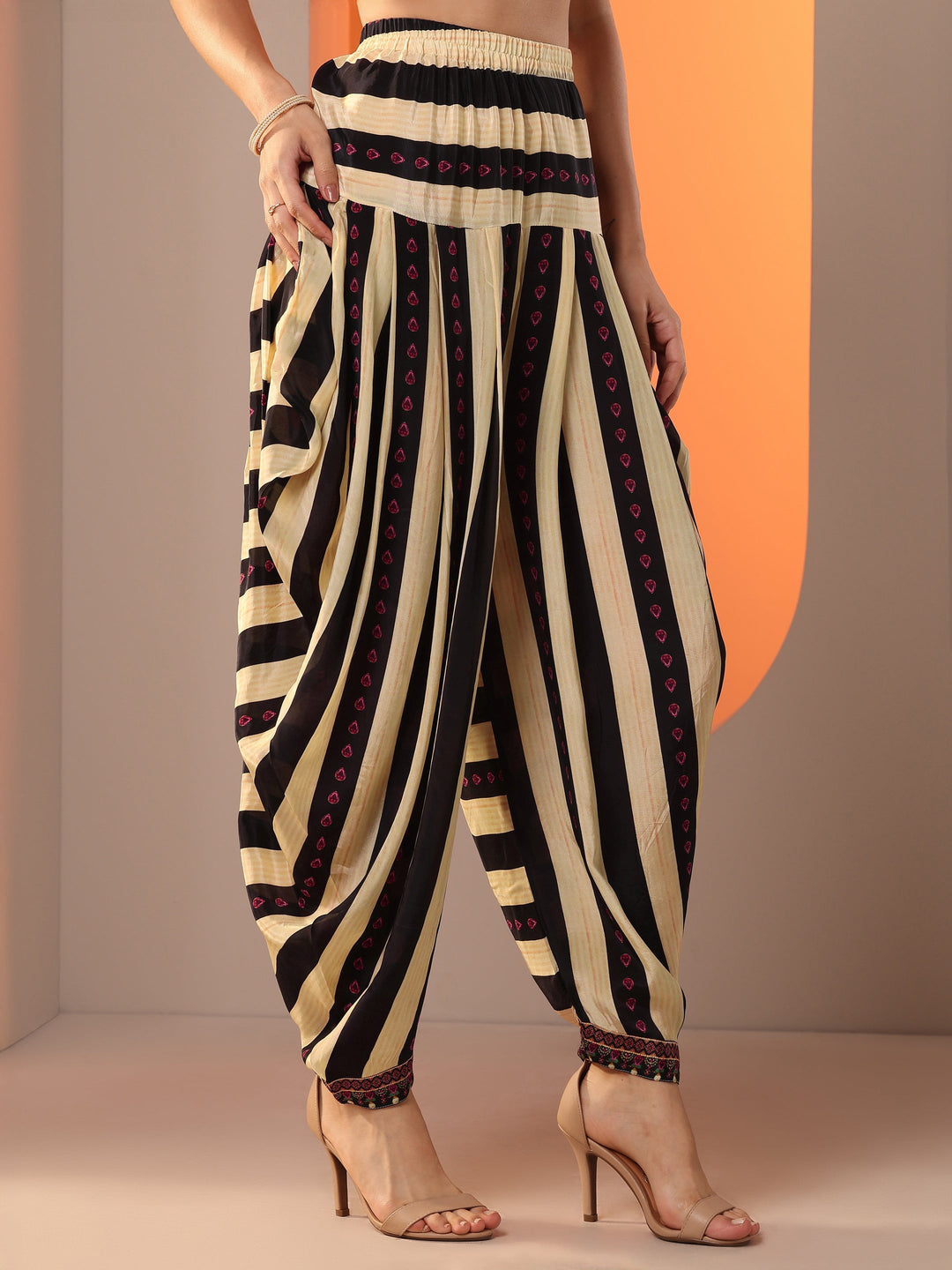 Black Embellished Crepe Co-Ord Sets