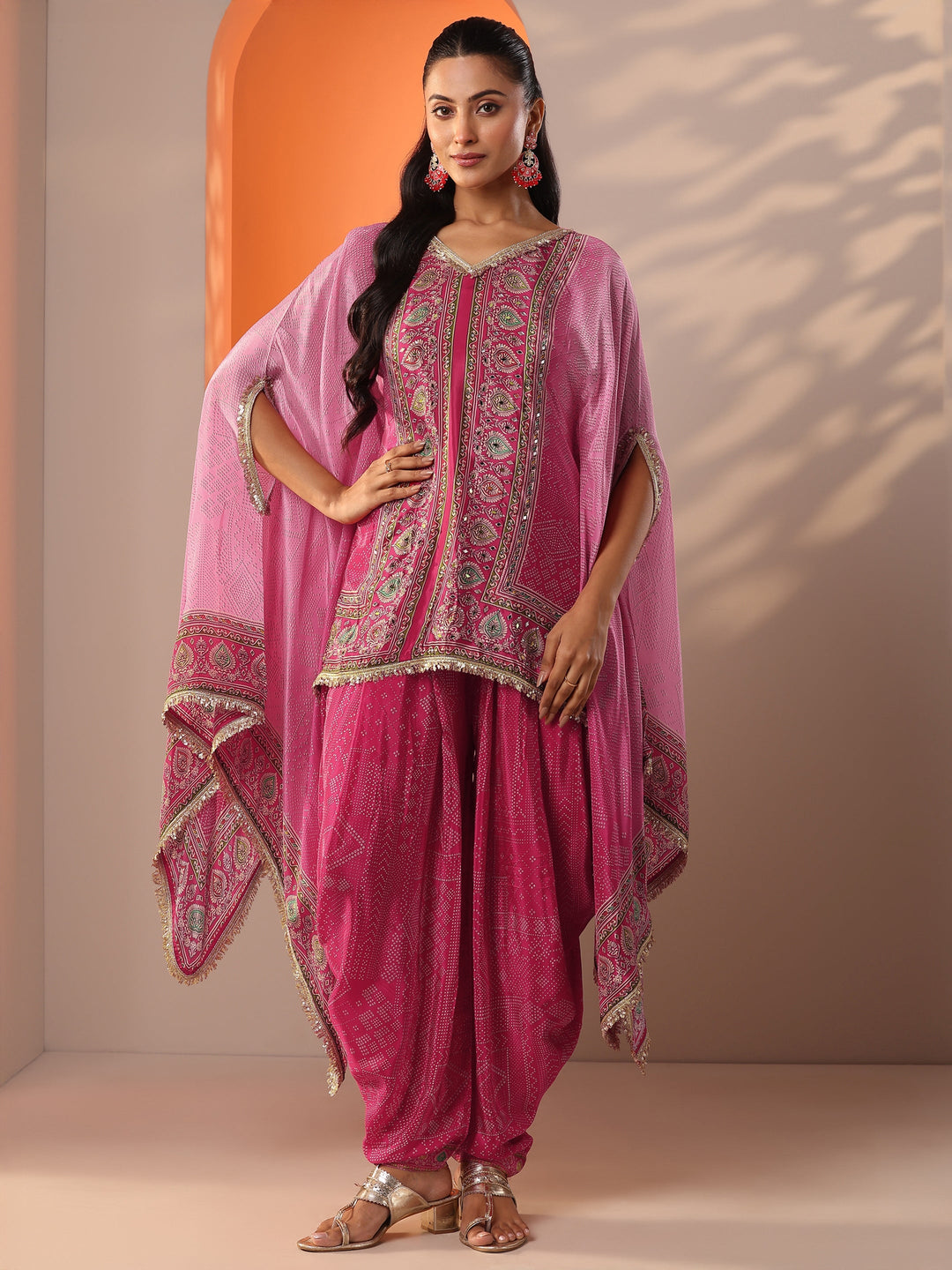 Pink Embellished Crepe Co-Ord Sets