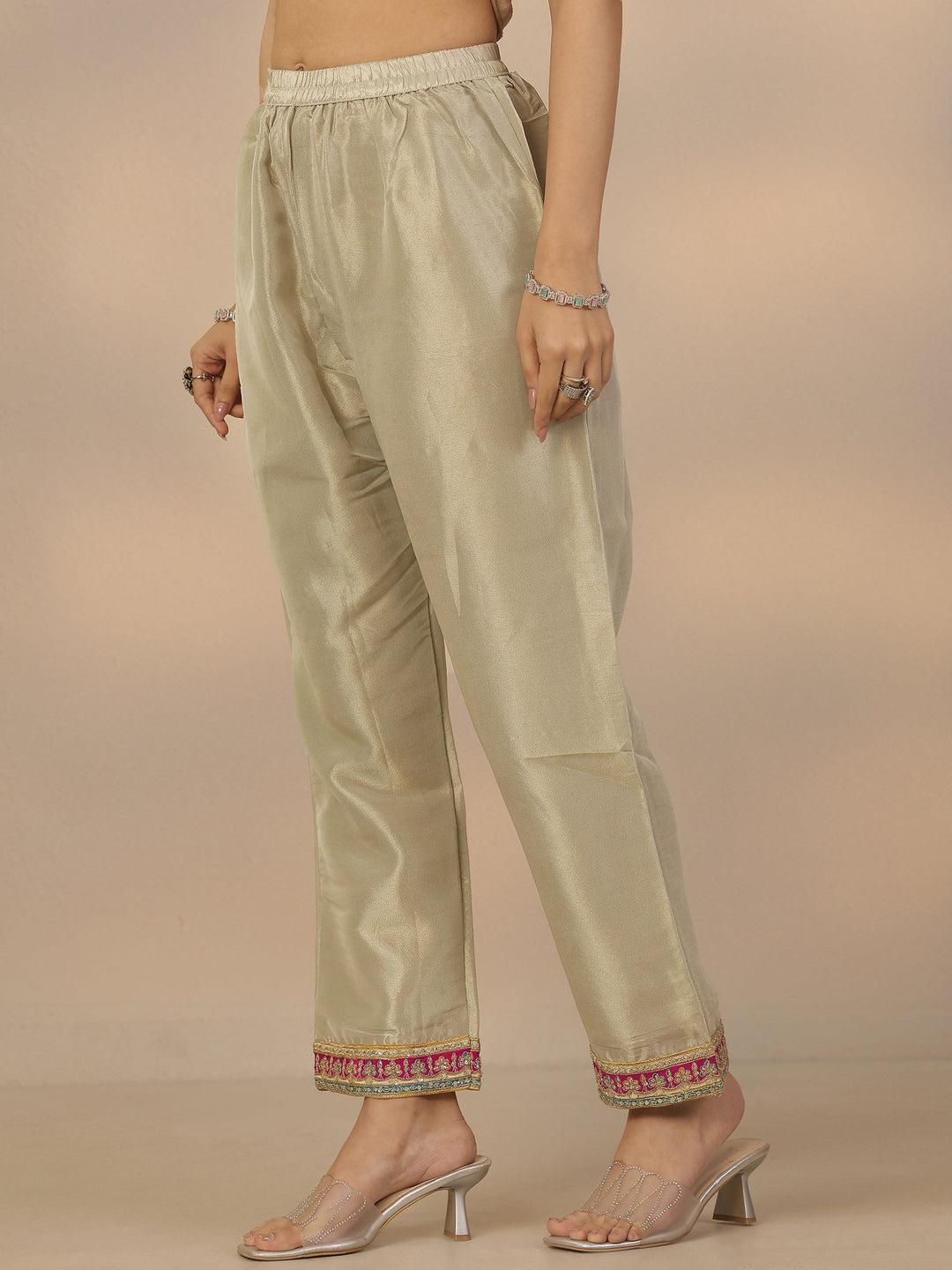 Libas Art Grey Embroidered Organza Straight Suit Set With Dupatta