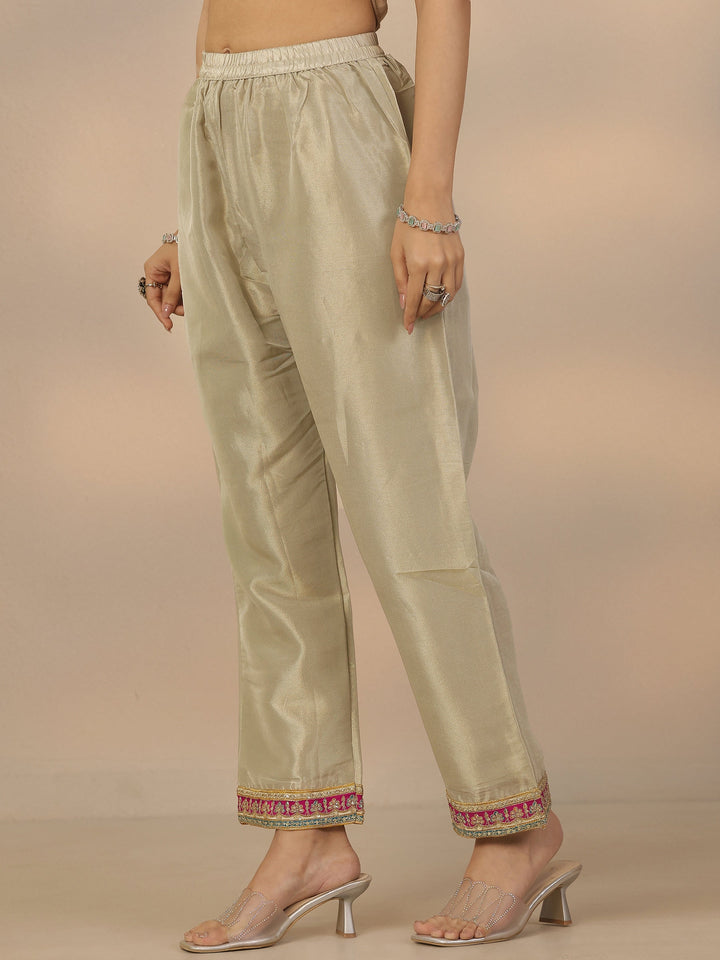 Libas Art Grey Embroidered Organza Straight Suit Set With Dupatta