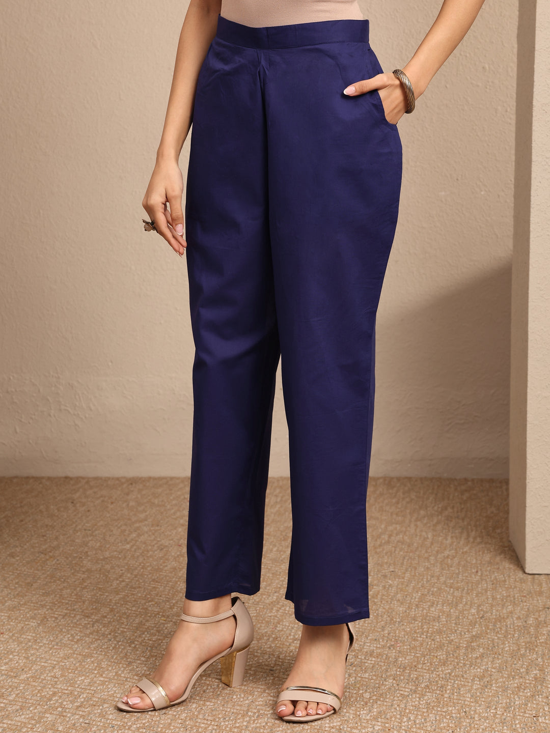 Purple Embroidered Silk Blend Straight Suit Set With Dupatta