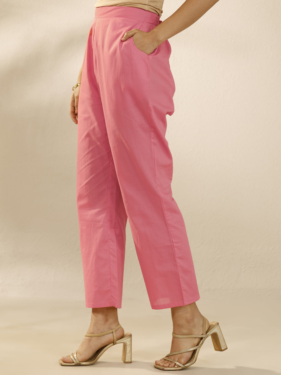 Peach Embroidered Silk Blend Straight Suit Set With Dupatta