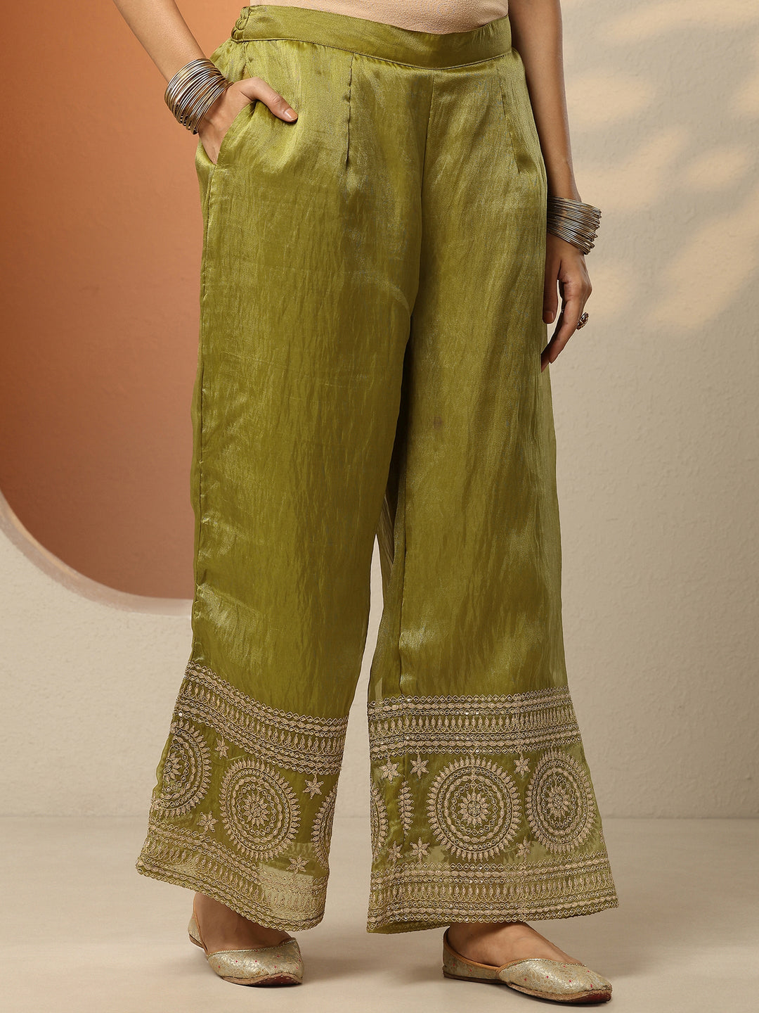 Libas Art Burgundy Embroidered Chinon Straight Suit Set With Dupatta