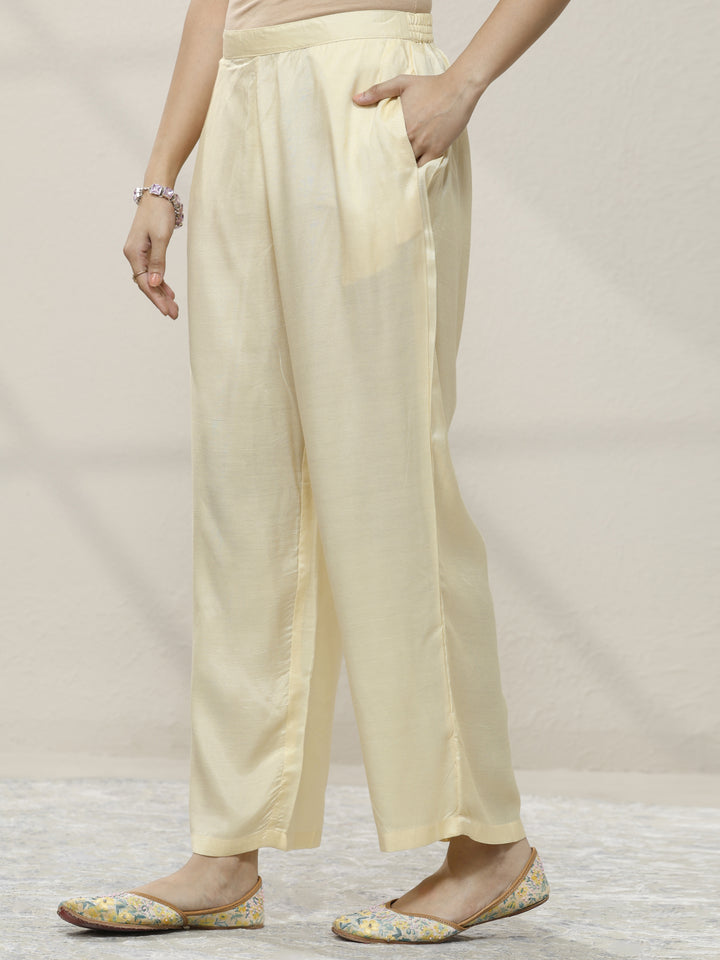 Cream Printed Chinon Straight Suit Set With Dupatta