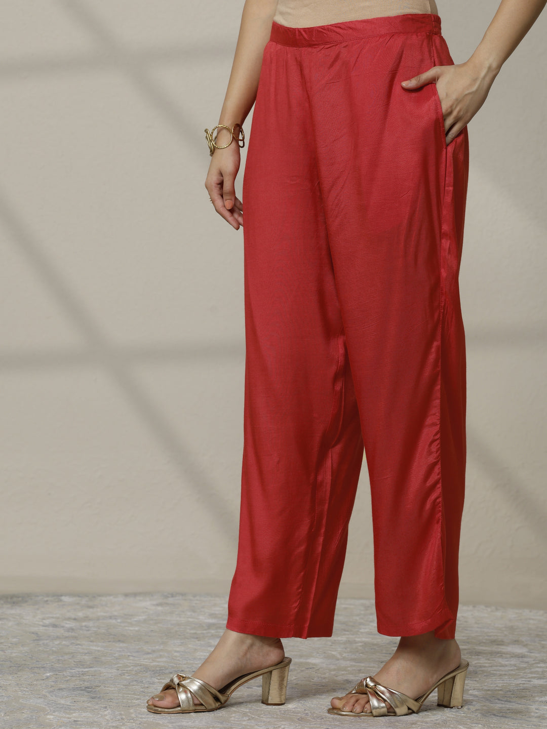 Orange Printed Organza Straight Suit Set With Dupatta