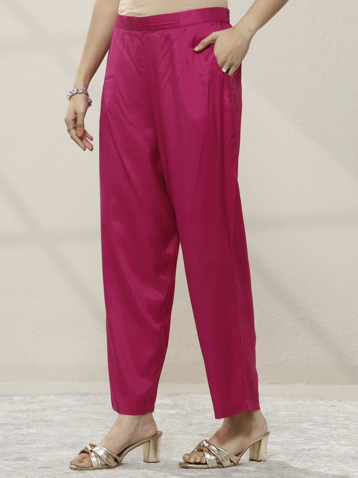 Pink Printed Muslin Straight Suit Set With Dupatta