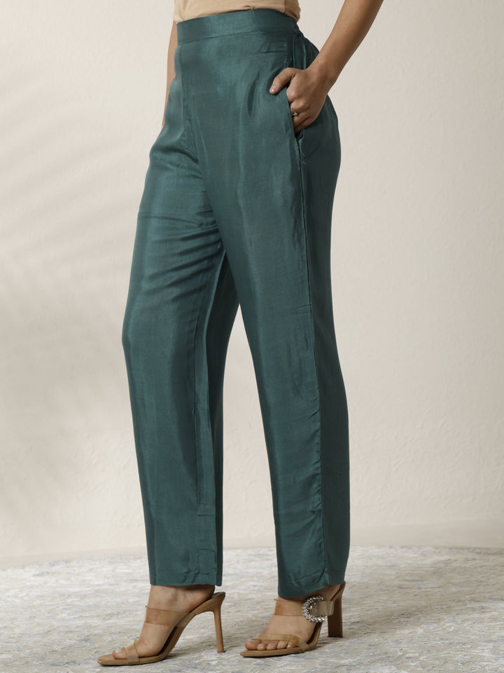 Teal Printed Muslin Straight Suit Set With Dupatta