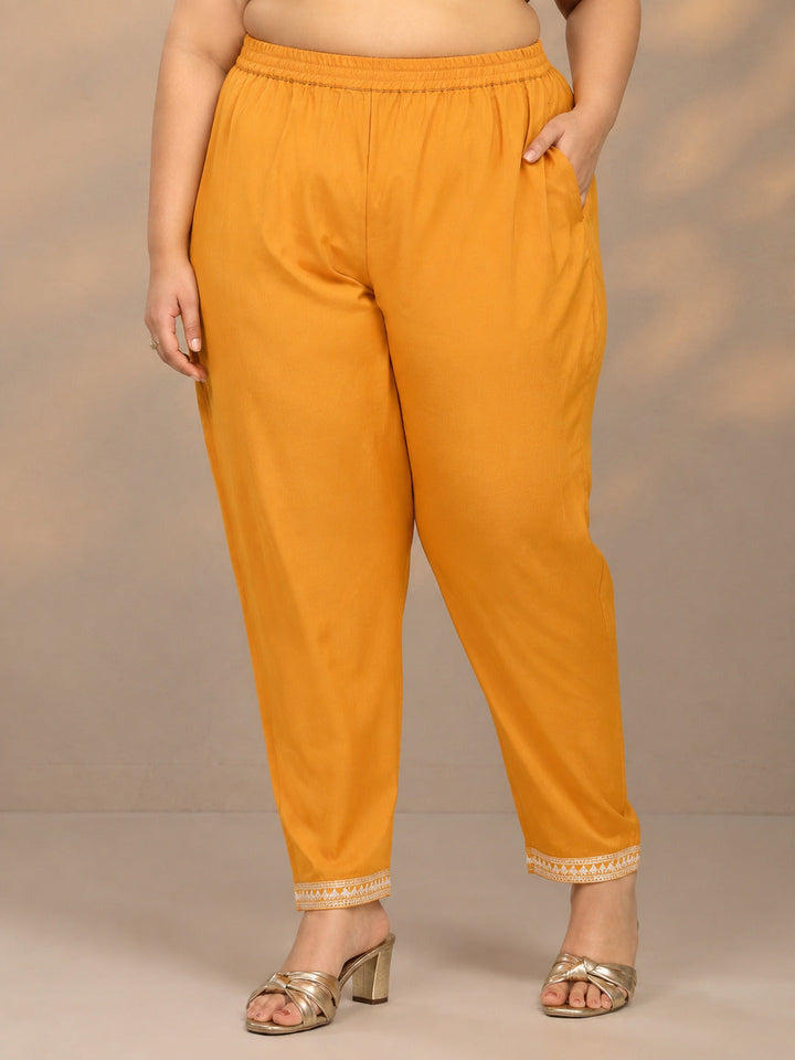 Plus Size Orange Woven Design Silk Blend Straight Suit Set With Dupatta