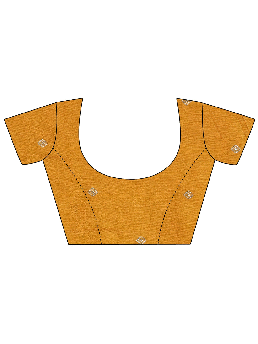 Mustard Striped Woven Design Chiffon Saree With Unstitched Blouse Piece