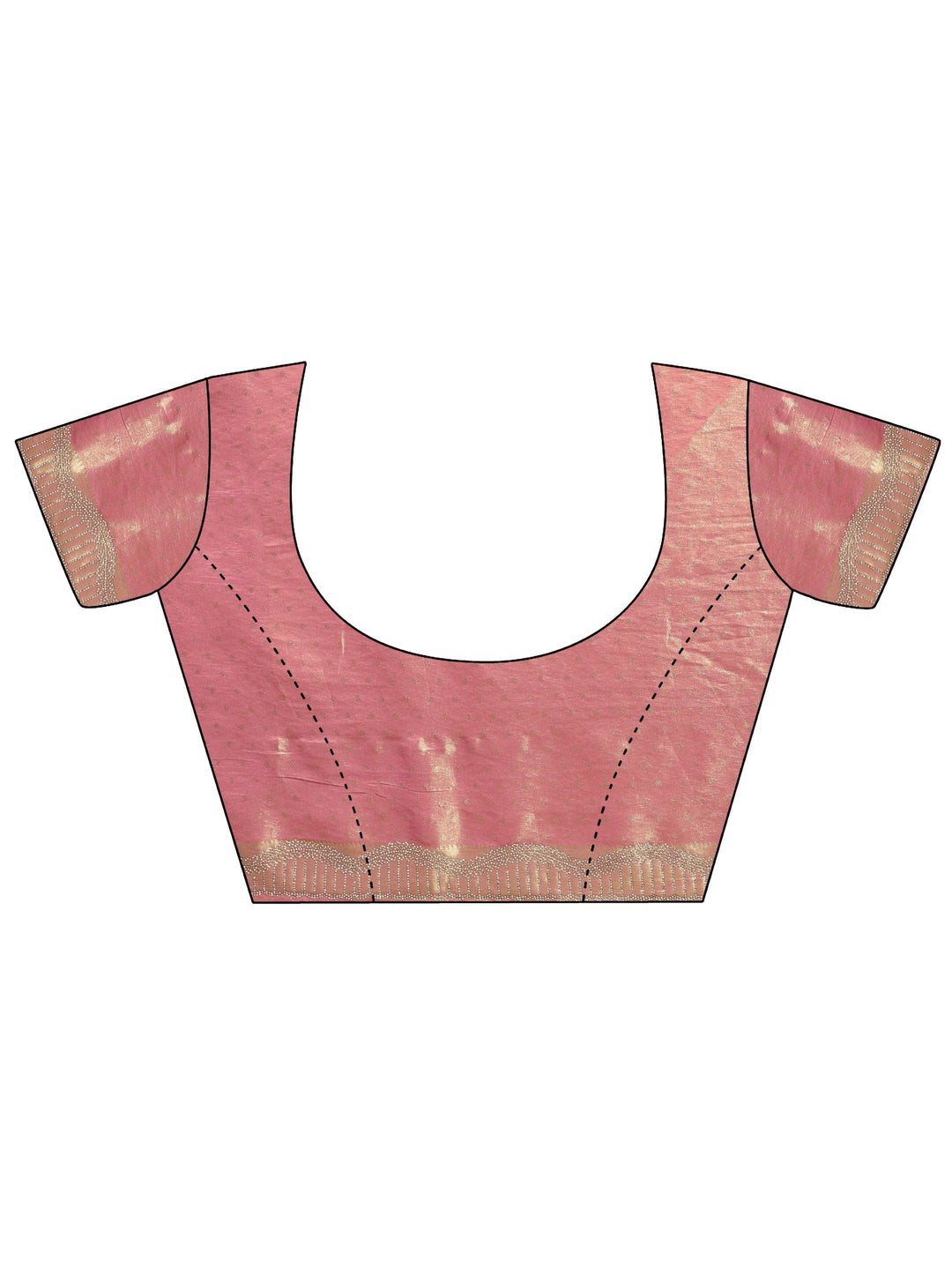 Libas Peach Ethnic Woven Design Silk Blend Saree With Unstitched Blouse Piece