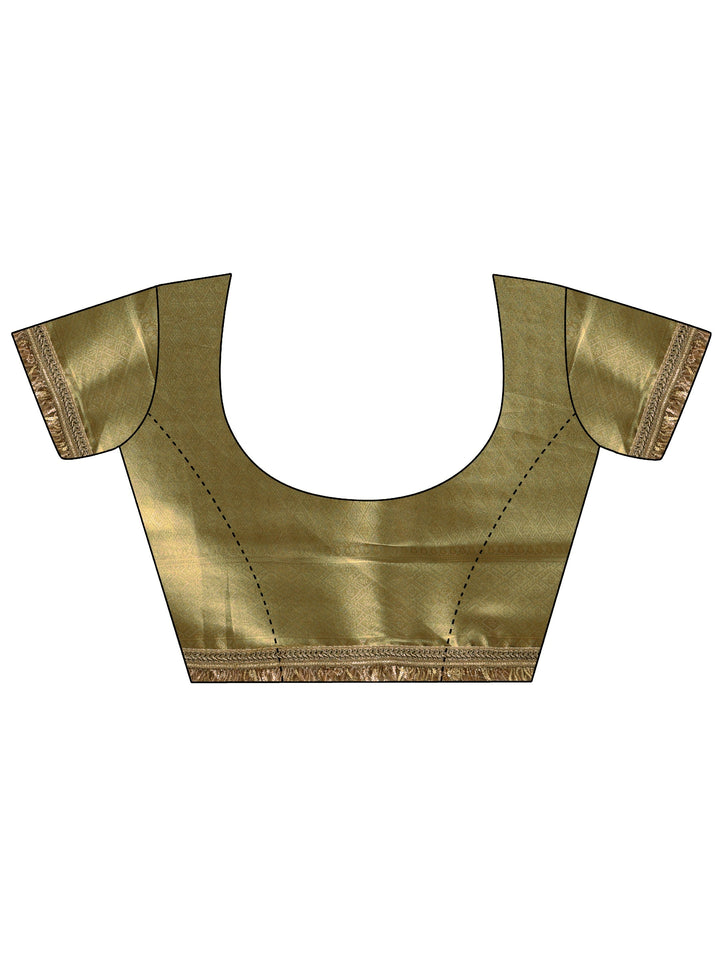 Green Ethnic Woven Design Silk Blend Saree With Unstitched Blouse Piece