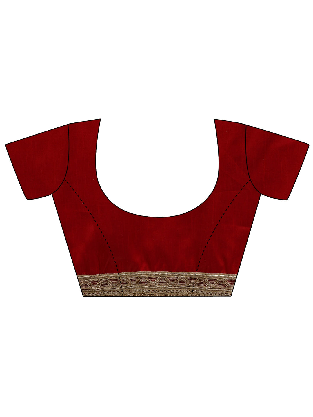 Red Bandhani Printed Tissue Saree With Unstitched Blouse Piece