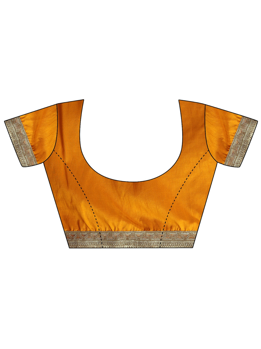 Mustard Bandhani Printed Tissue Saree