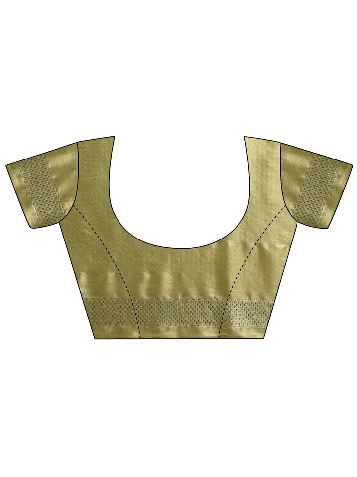 Green Ethnic Woven Design Silk Blend Saree With Unstitched Blouse Piece
