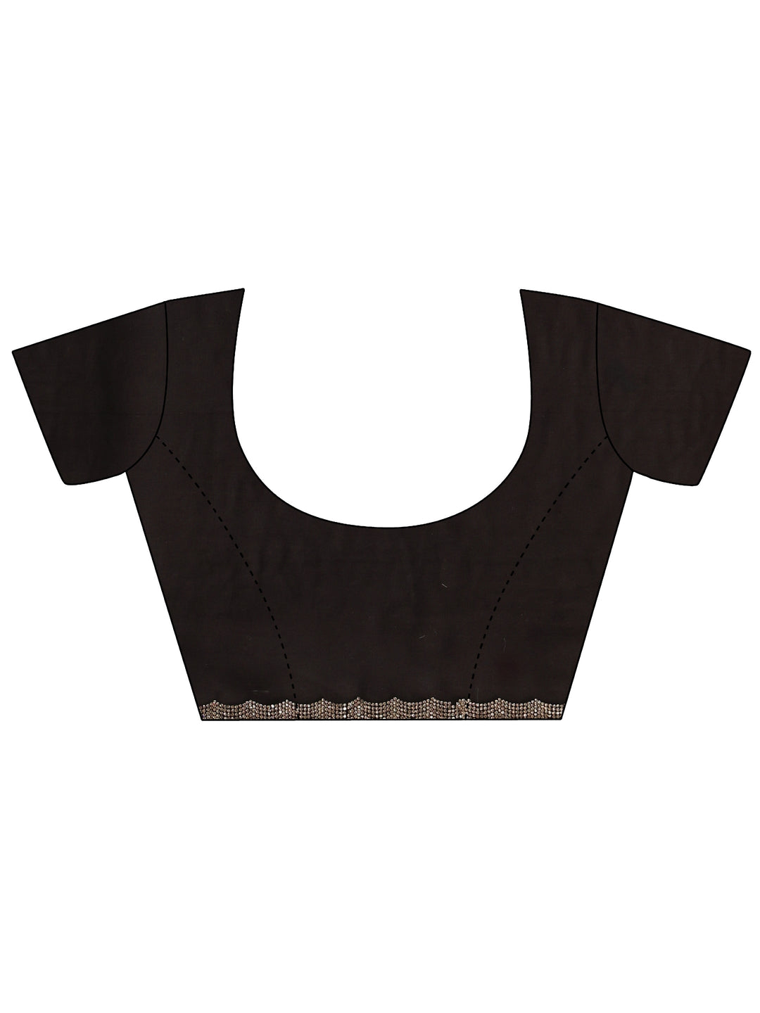 Libas Black Embellished Tissue Saree With Unstiched Blouse Piece