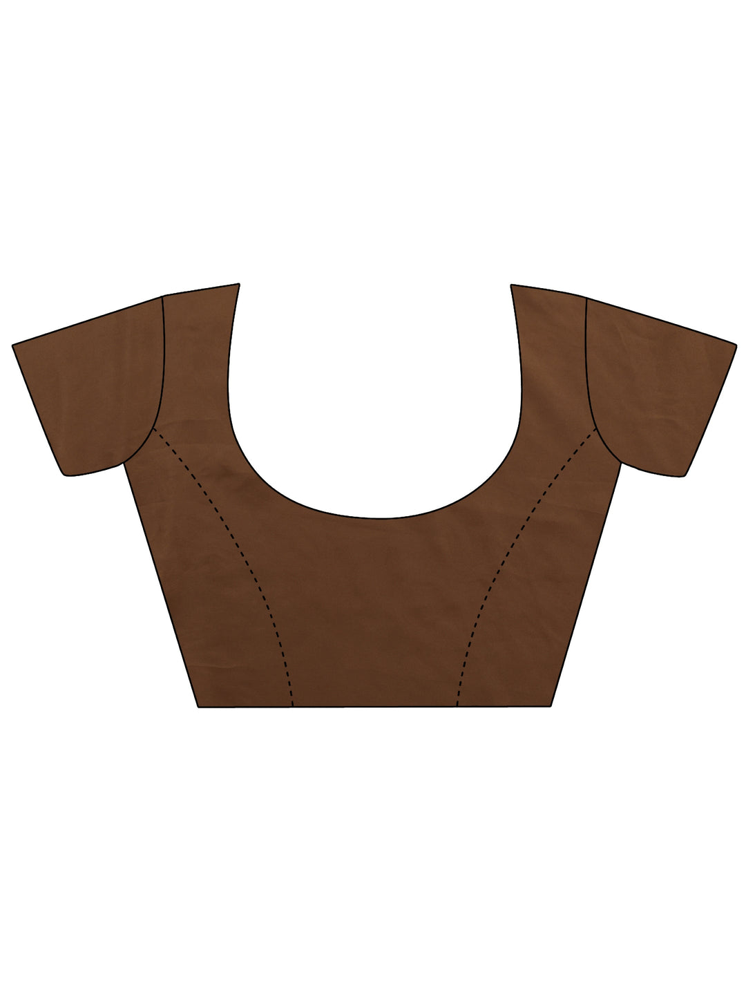Brown Embellished Satin Saree With Unstitched Blouse Piece