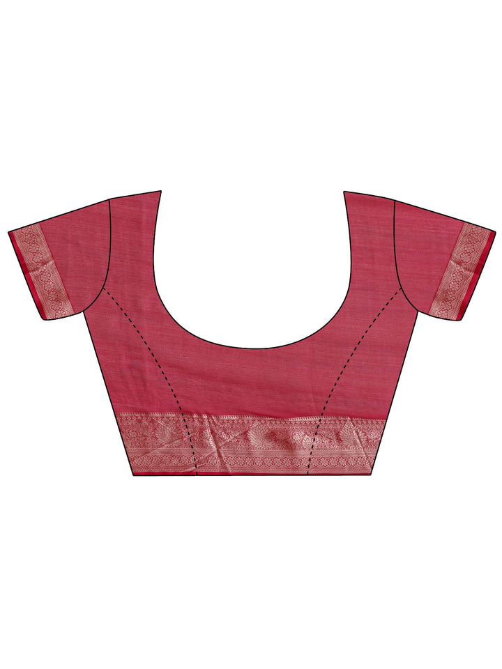 Libas Blue Pochampally Ikkat Chiffon Saree With Unstitched Blouse Piece