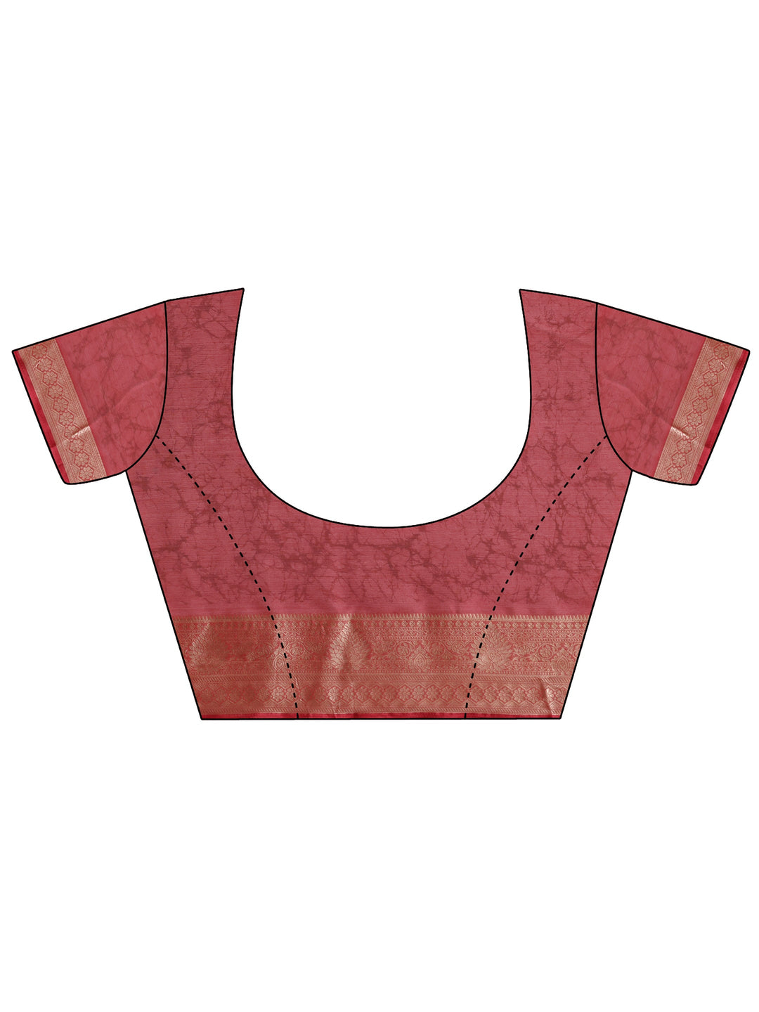 Multi Bandhani Printed Chiffon Saree With Unstitched Blouse Piece