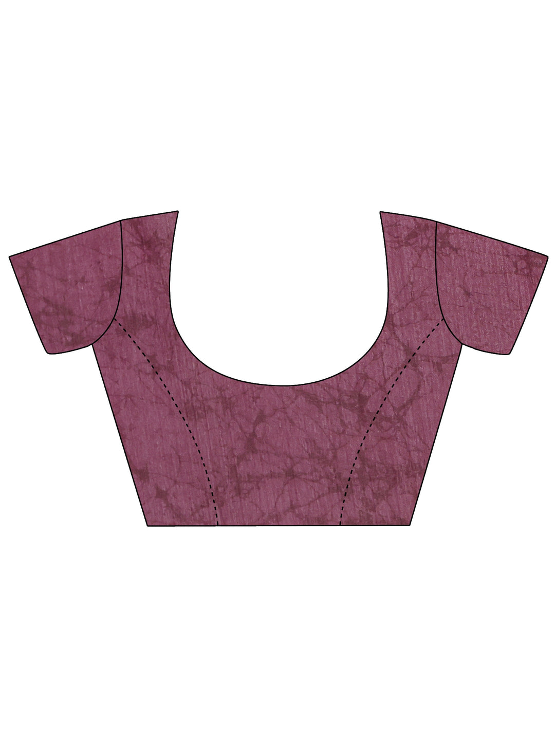 Purple Printed Chiffon Saree With Unstitched Blouse Piece