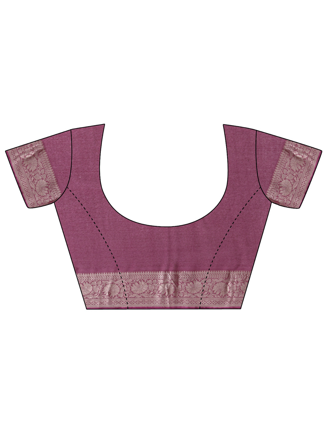 Purple Bandhani Printed Chiffon Saree With Unstitched Blouse Piece