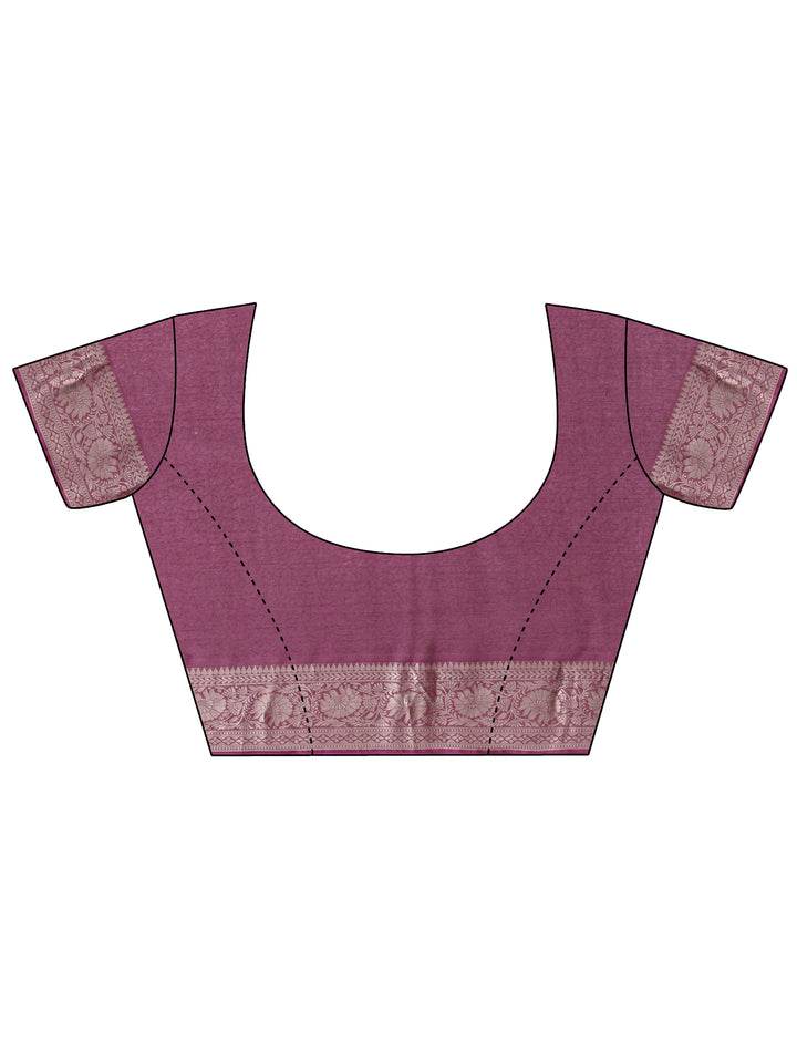 Purple Bandhani Printed Chiffon Saree With Unstitched Blouse Piece