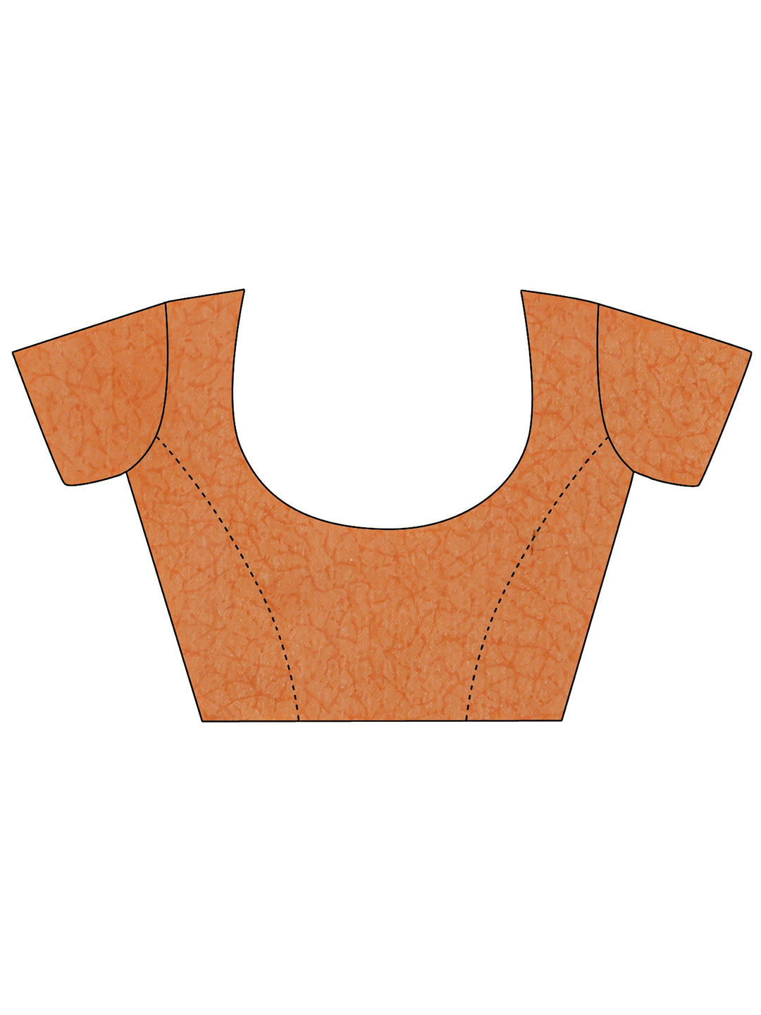 Orange Leheriya Printed Chiffon Saree With Unstitched Blouse Piece