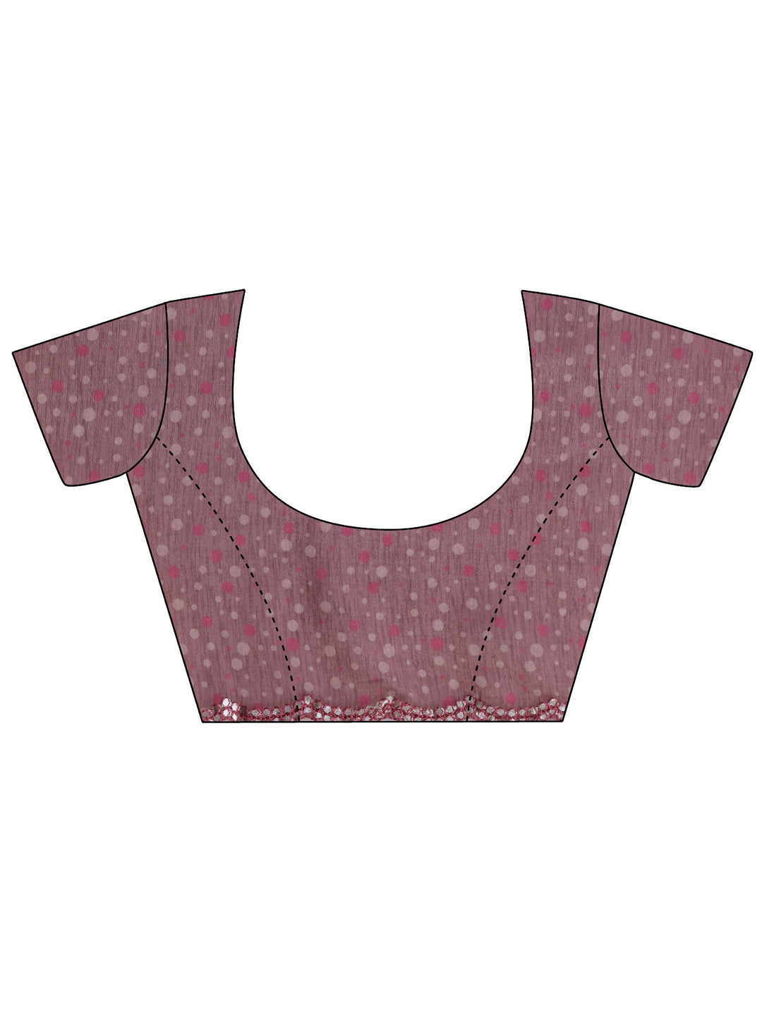 Pink Abstract Printed Tissue Saree With Unstitched Blouse Piece