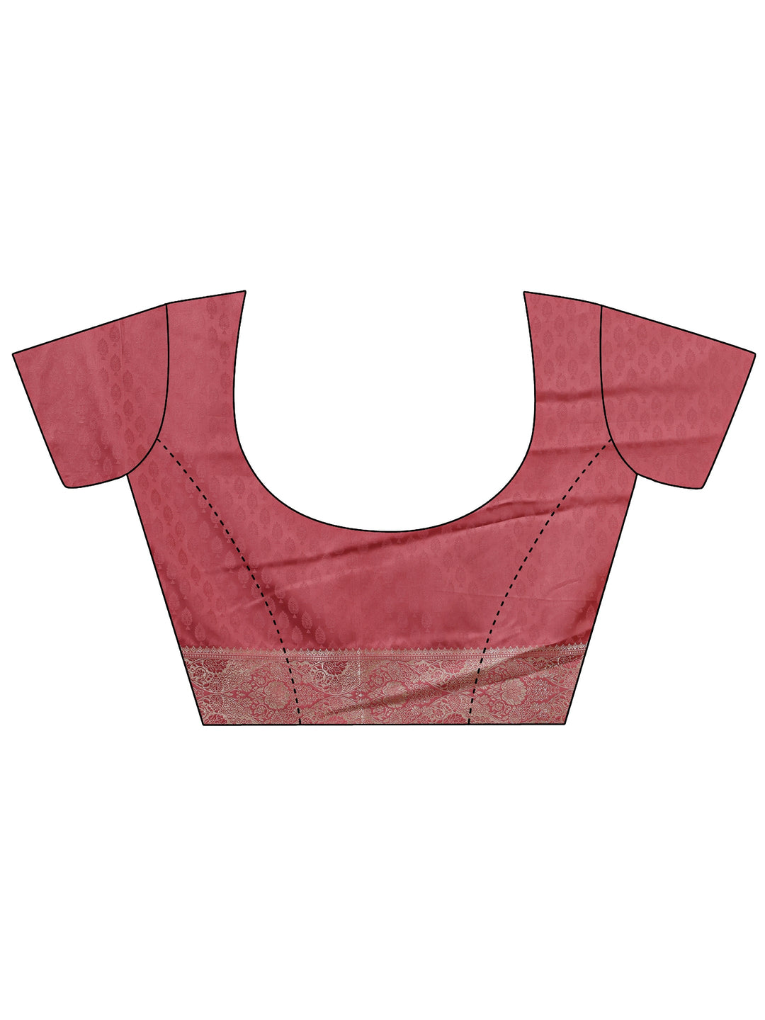 Pink Kanjeevaram Silk Blend Saree