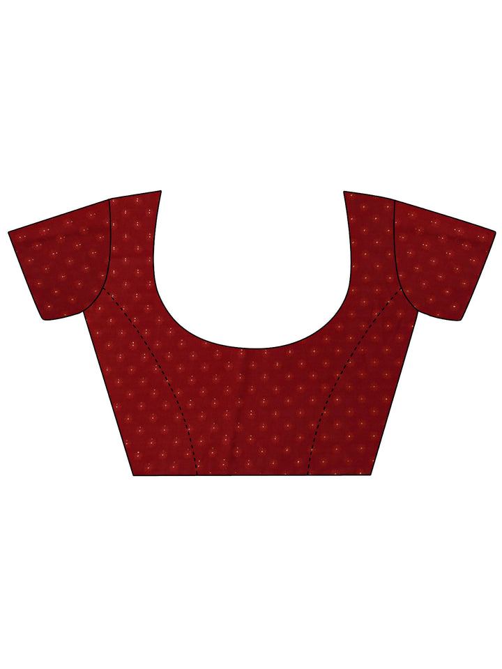 Red Quirky Printed Georgette Saree With Unstitched Blouse Piece